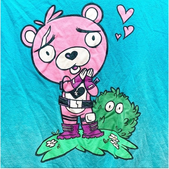 FORTNITE YUMMY SOFT GRAPHIC T- shirt BLUE SIZE L - Picture 2 of 4